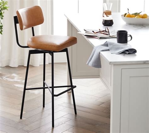 pottery barn leather stool|The 9 Best Bar Stools in 2023